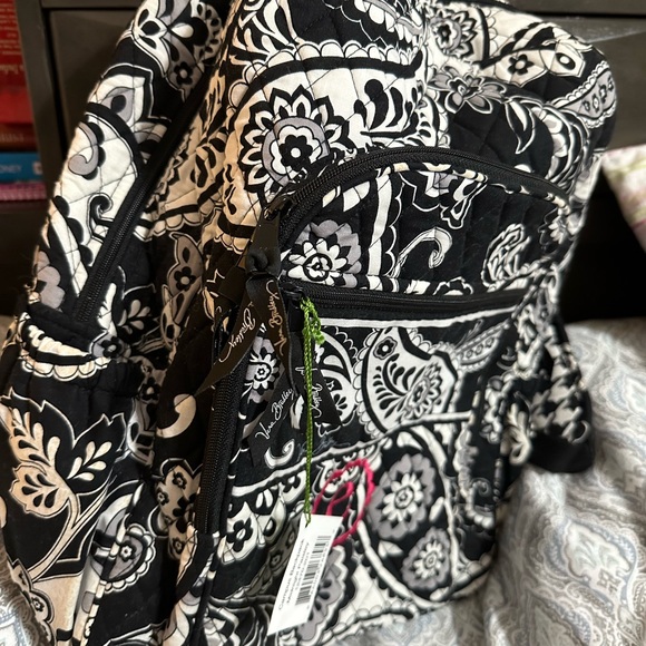 Vera Bradley Black Paisley Campus Backpack - Picture 3 of 7